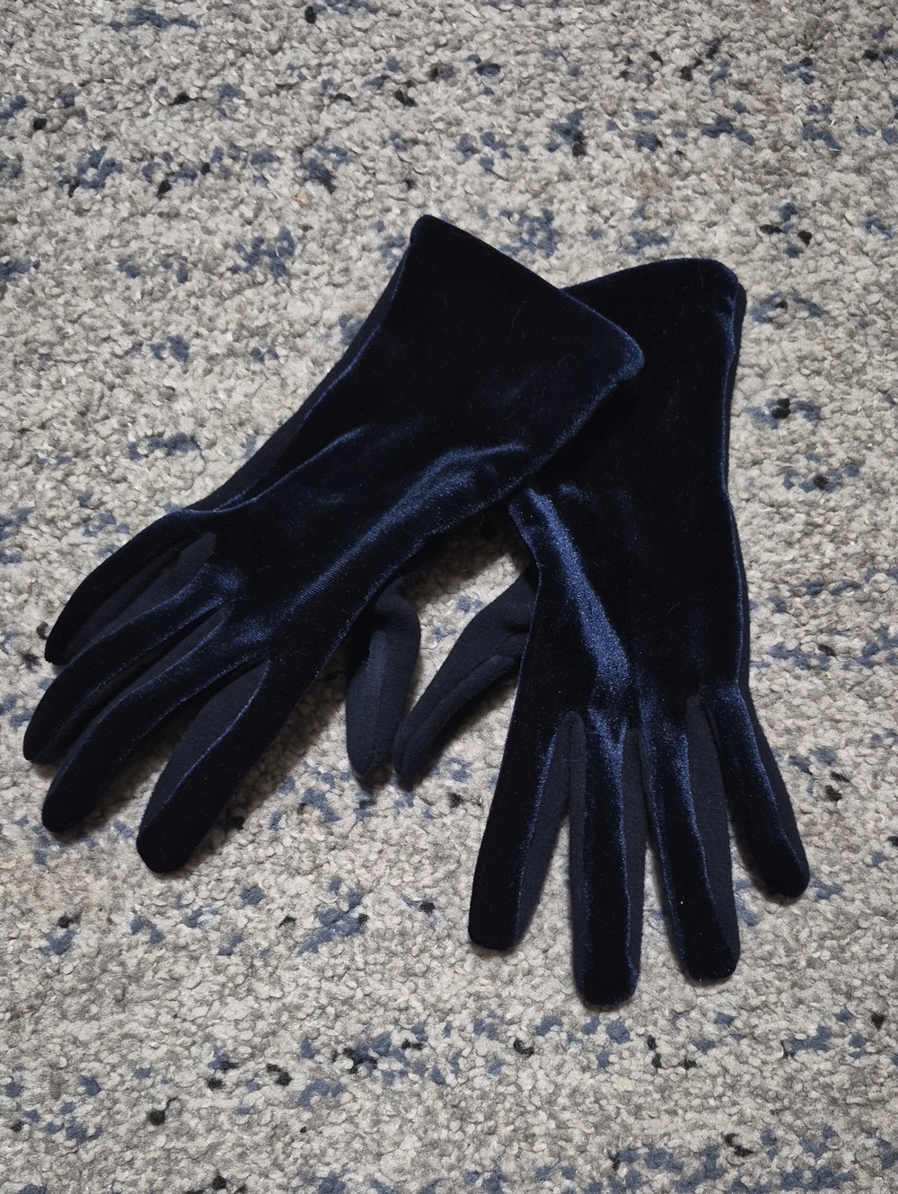 Joe Fresh Royal Dark Blue Velvet Women's Gloves